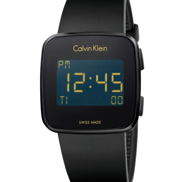calvin klein future digital black dial watch
