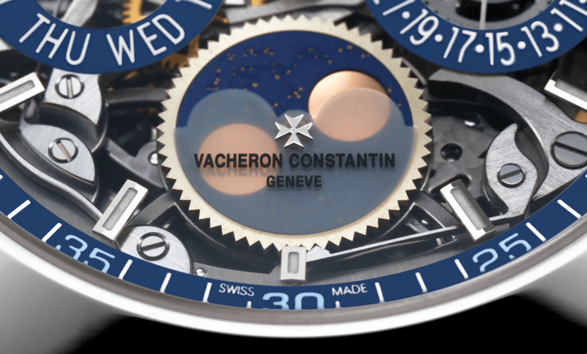 Vacheron Constantin Overseas Perpetual Calendar Ultra-thin Skeleton 4300V:120G-B946 Detalle fases lunares