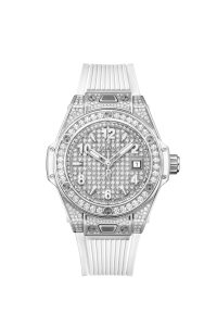 Hublot Big Bang One Click Steel White Full Pave 485.SE.9000.RX.1604 Frontal