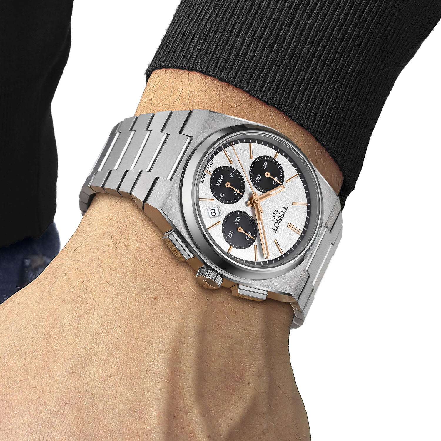 Tissot PRX Chronograph Automatic T137.427.11.011.00 Lifestyle wristshot