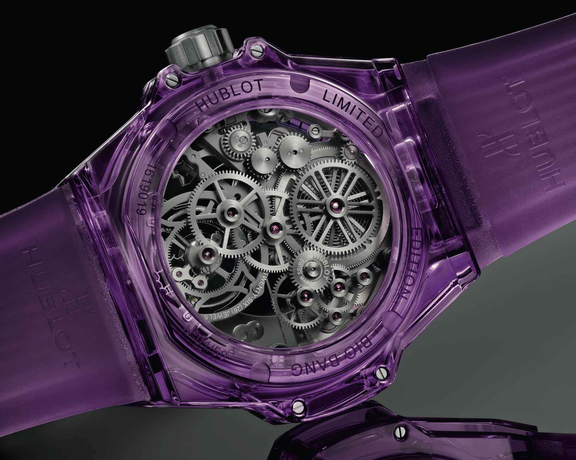 Hublot Big Bang Automatic Tourbillon Purple Sapphire 429.JM.0120.RT Trasera