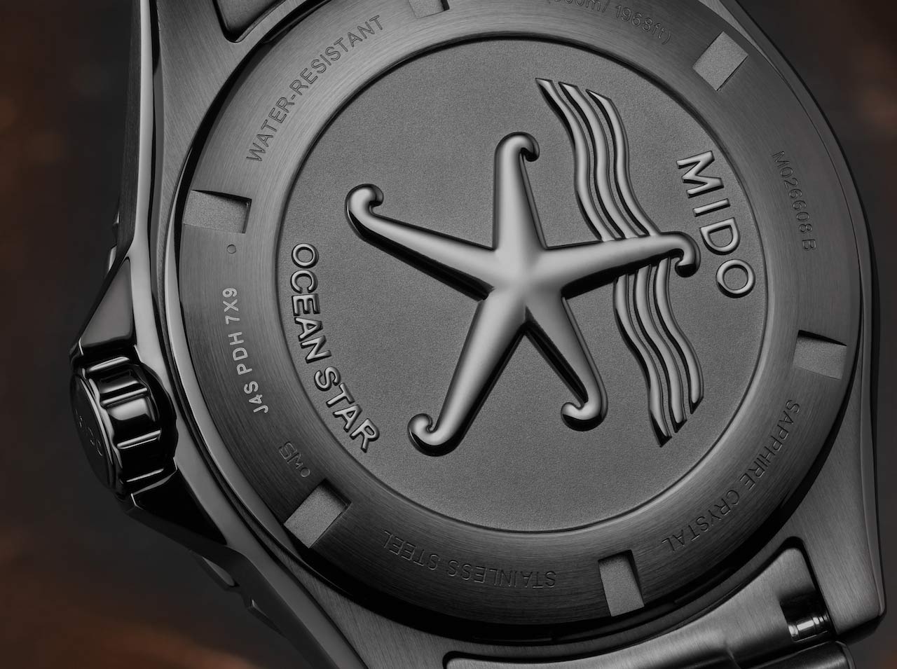 Mido Ocean Star 600 Chronometer Black Dlc Special Edition M026.608.33.051.00 Detalle trasera