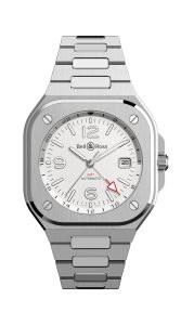 Bell & Ross BR 05 GMT White BR05G-SI-ST:SST Frontal