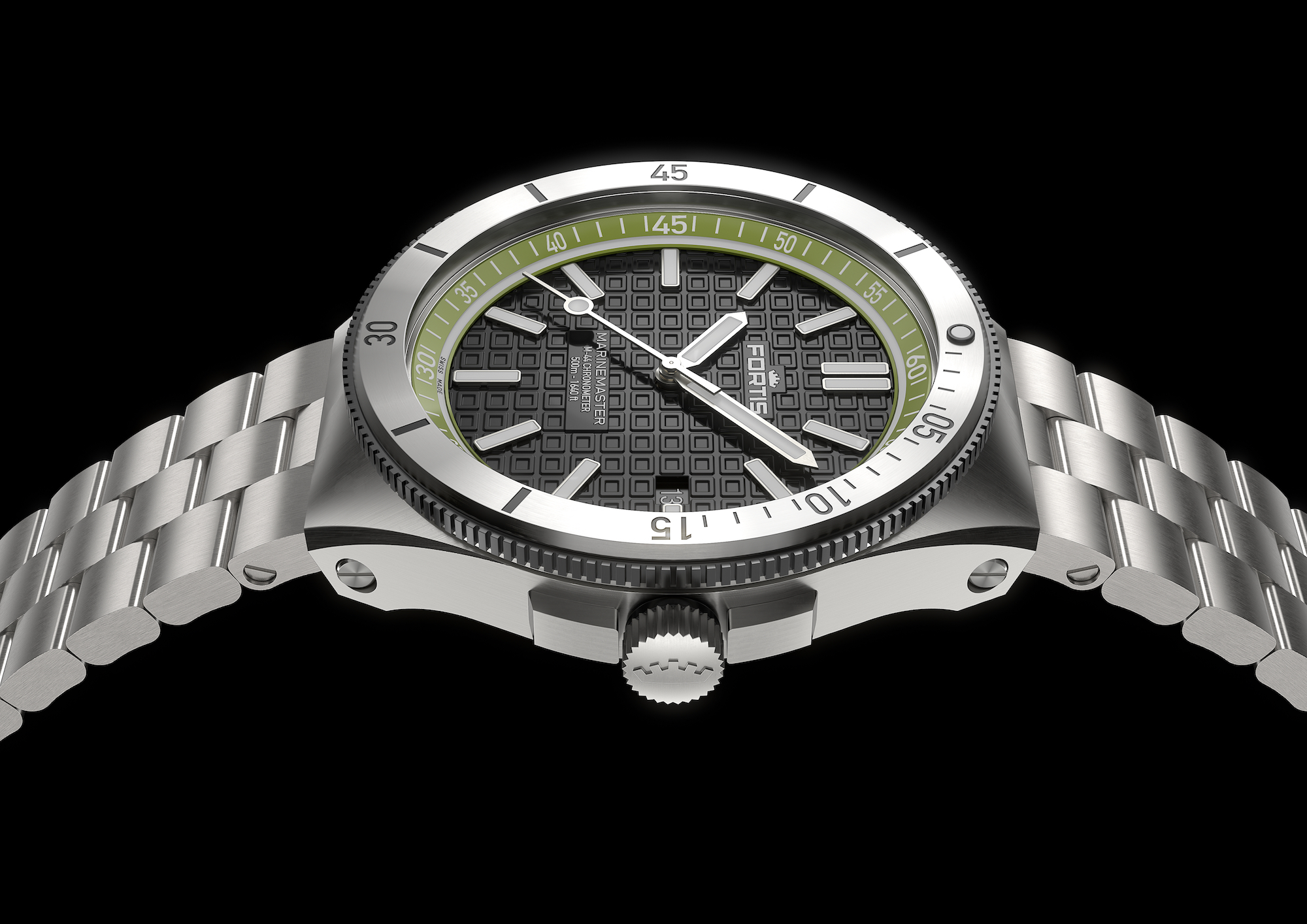 Fortis Marinemaster M-44 Woodpecker Green F8120020 Lateral