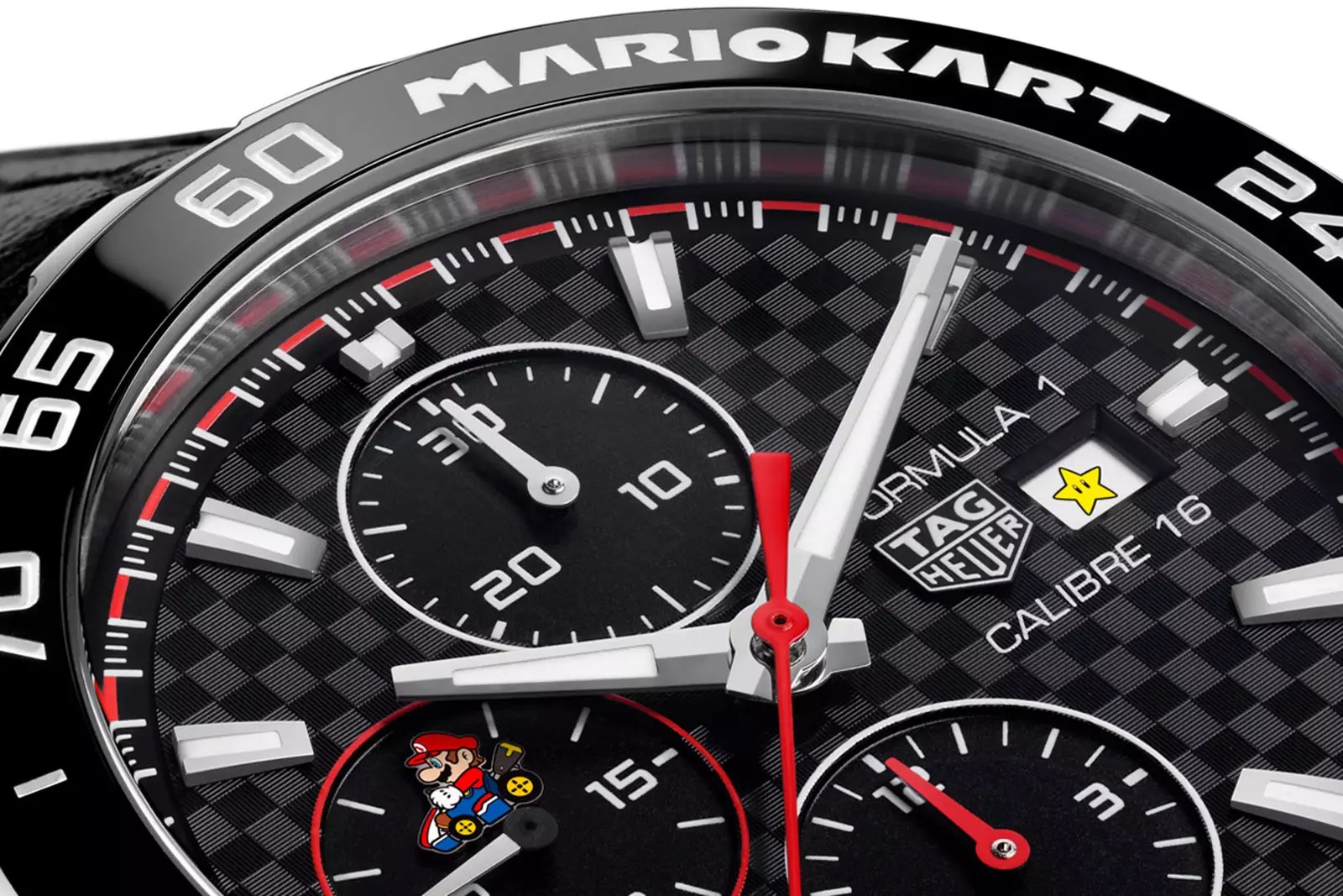 TAG Heuer Formula 1 x Mario Kart Limited Edition Chronograph CAZ201E.FC6517 Detalle esfera