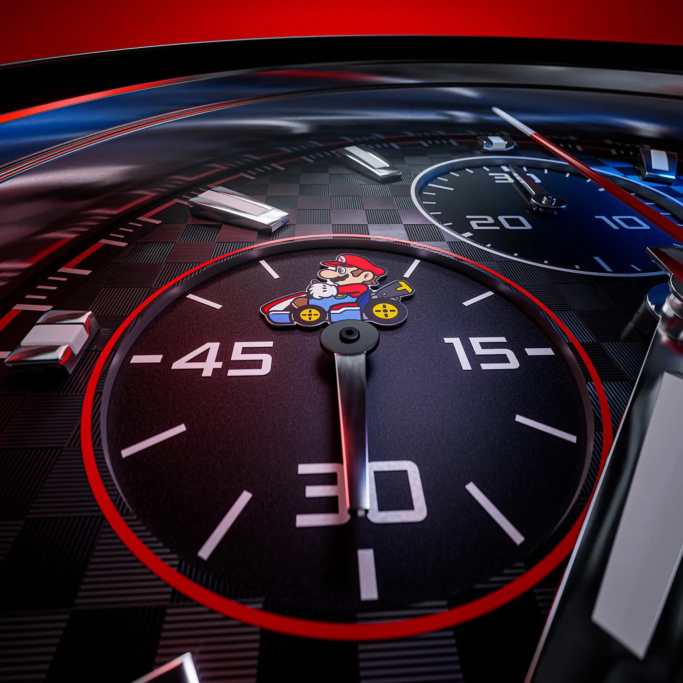 TAG Heuer Formula 1 x Mario Kart Limited Edition Chronograph CAZ201E.FC6517 Detalle segundero