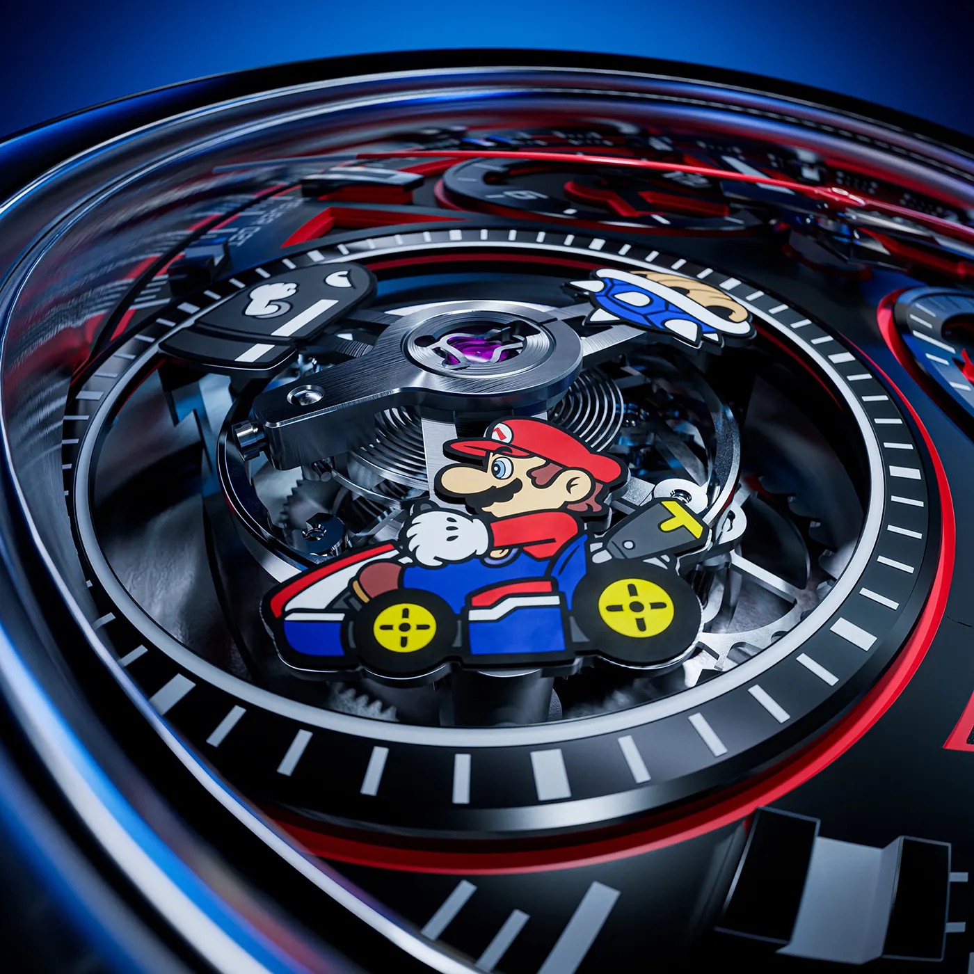 TAG Heuer Formula 1 x Mario Kart Limited Edition Chronograph Tourbillon CAZ5080.FC6517 Detalle tourbillon