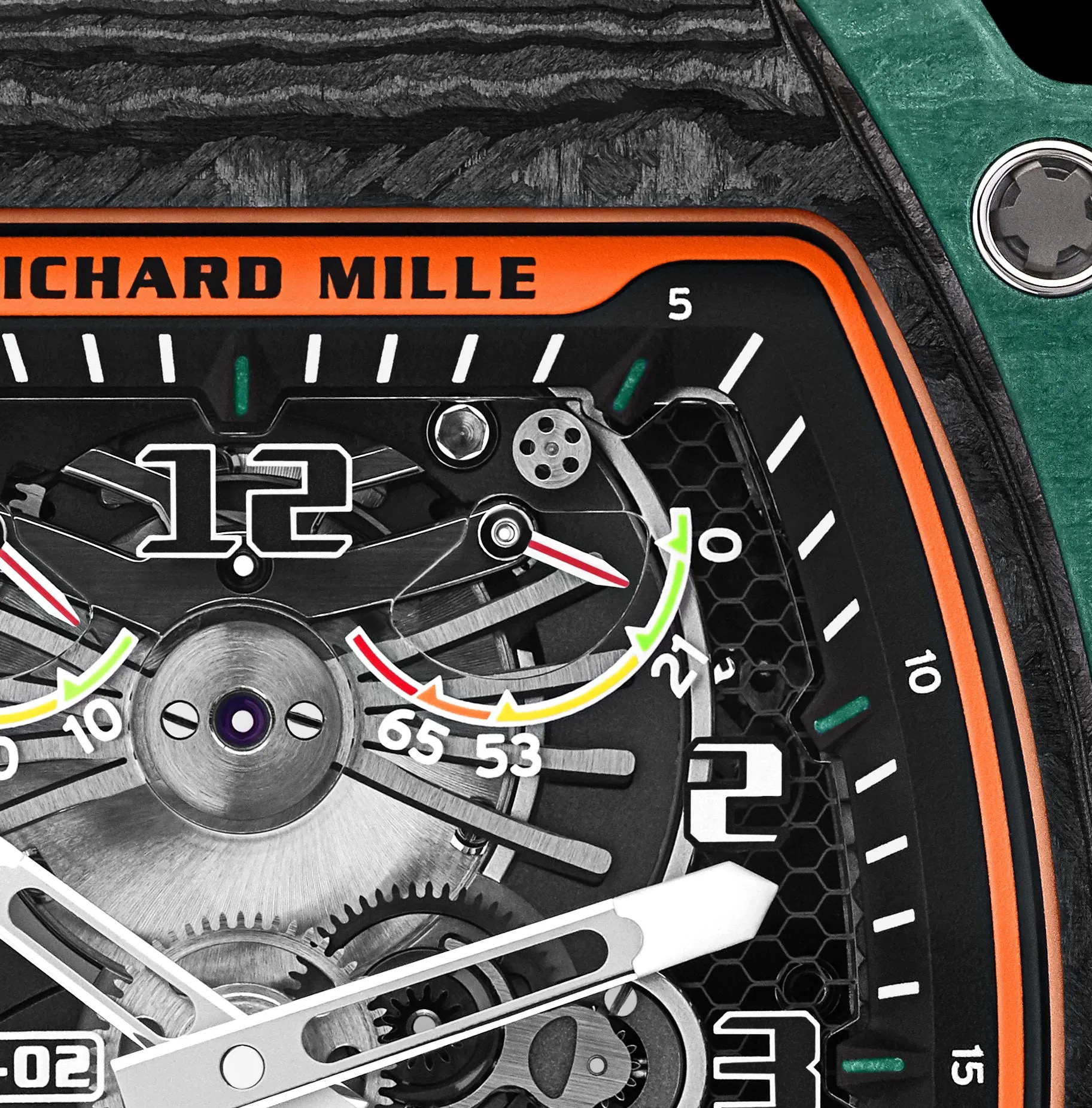 Richard Mille RM 21-02 Tourbillon Aerodyne Detalle indicador de par