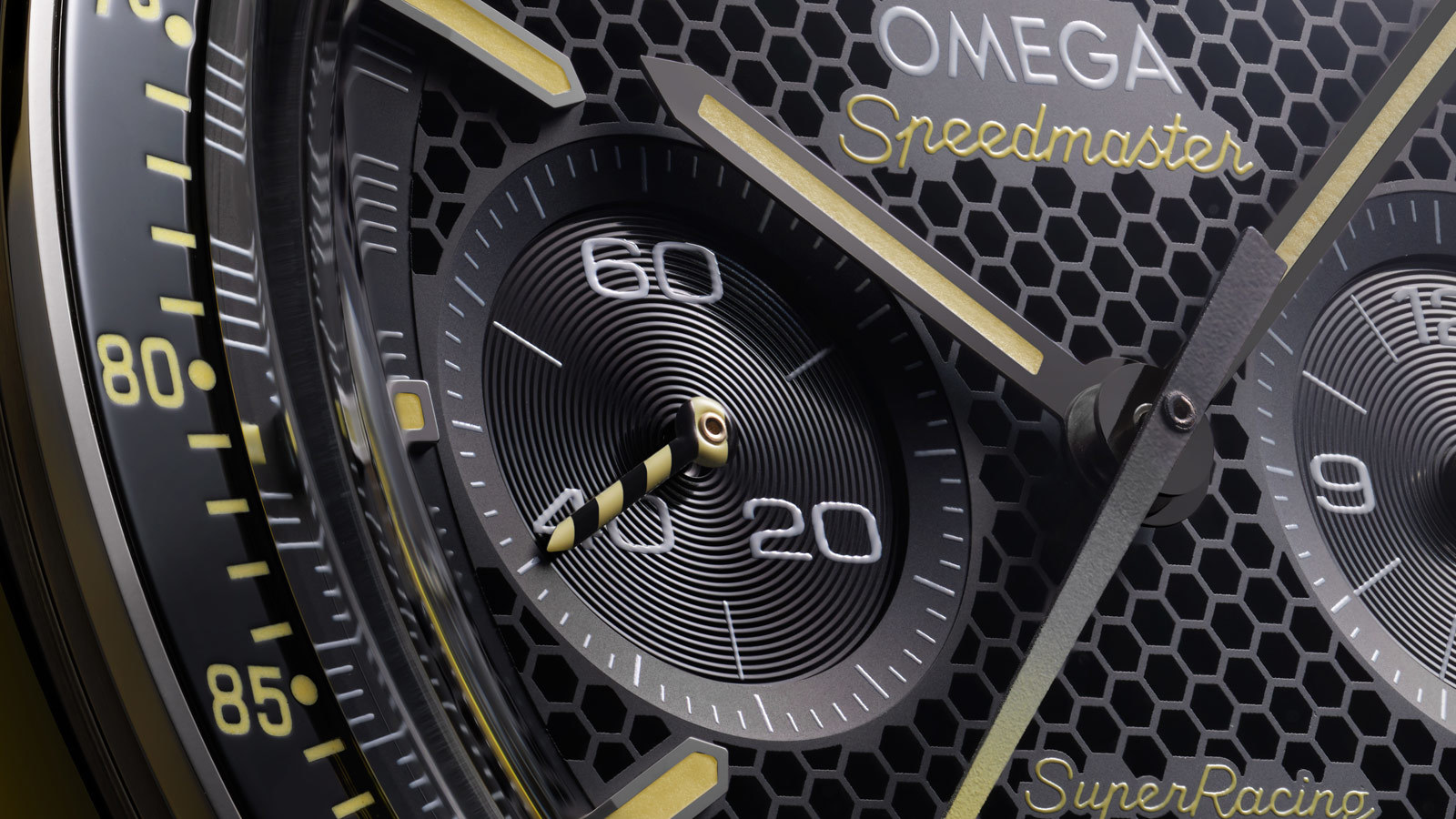 Omega Speedmaster Super Racing 329.30.44.51.01.003 Detalle segundero