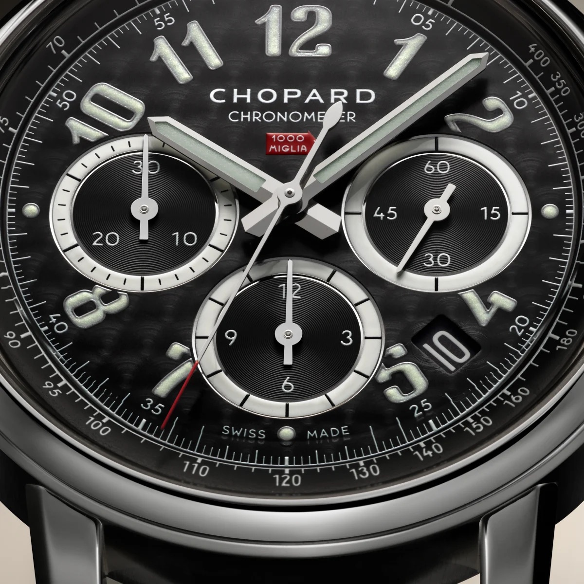 Chopard Mille Miglia Classic Chronograph 40,5 mm 168619-3001 Detalle esfera