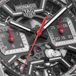 TAG Heuer Monaco Chronograph Skeleton Racing red CBL2183.FT6236 Detalle esfera