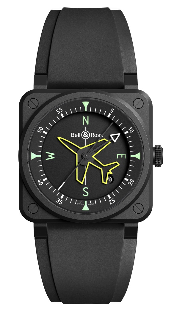 Bell & Ross BR 03 Gyrocompass BR03A-CPS-CE/SRB Frontal