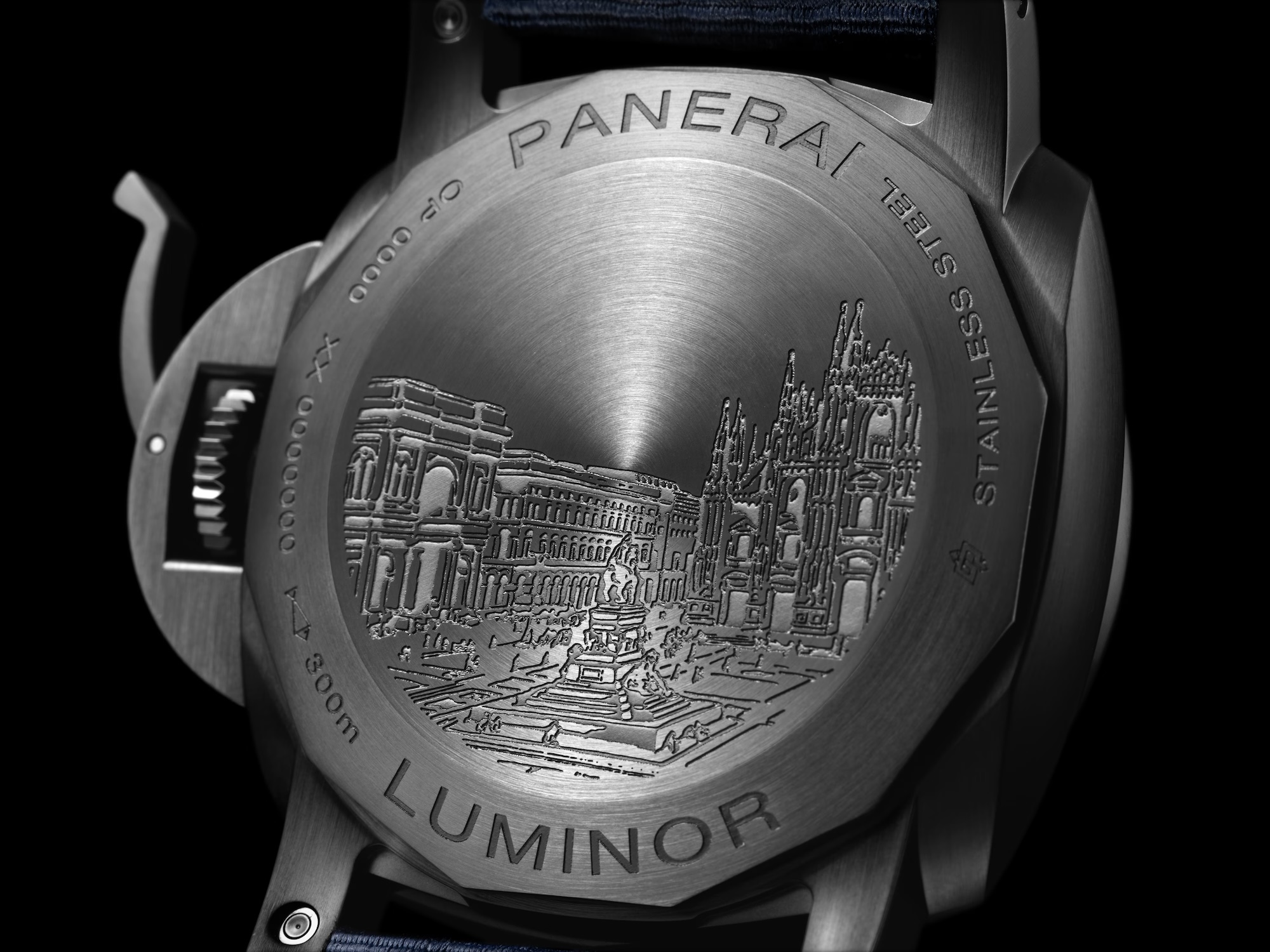 Panerai Luminor Marina Steel DLC Milan PAM02319 Detalle trasera
