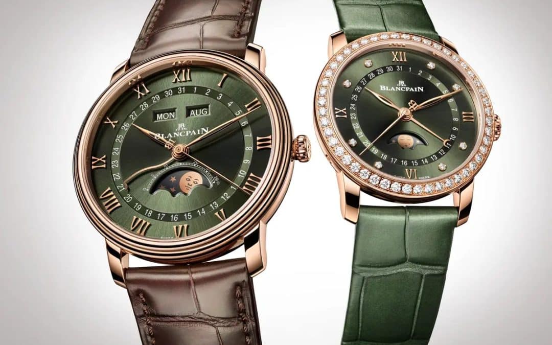 4 nuevos Blancpain Villeret con esferas verde oscuro en rayos de sol