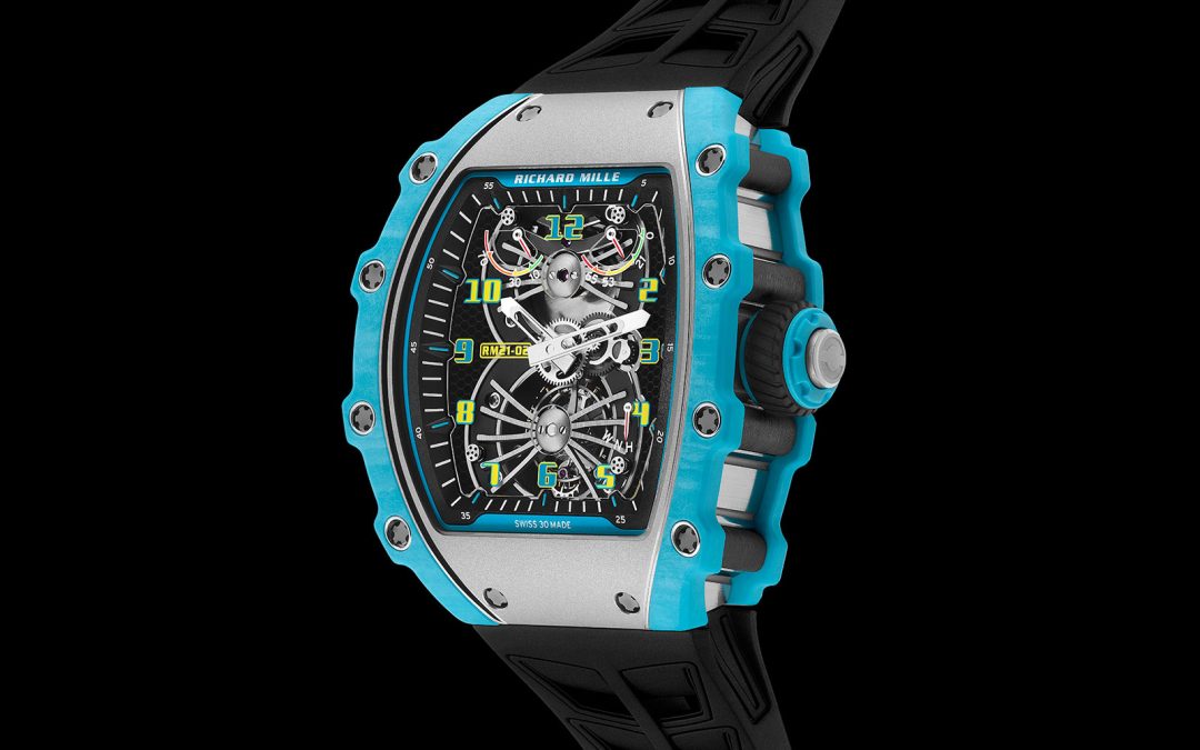 Richard Mille RM 21-02 Tourbillon Aerodyne en Cuarzo Azul TPT, Carbono TPT y Titanio