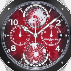 Montblanc 1858 Geosphere Chronograph 0 Oxygen LE290 132303 Detalle esfera