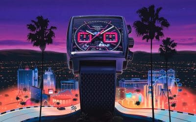 Tag Heuer Monaco Chronograph Skeleton Pink DLC Titanium CBL218B.FT6236, inspirado en Las Vegas