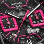 TAG Heuer Monaco Chronograph Skeleton Pink DLC Titanium CBL218B.FT6236 Detalle esfera