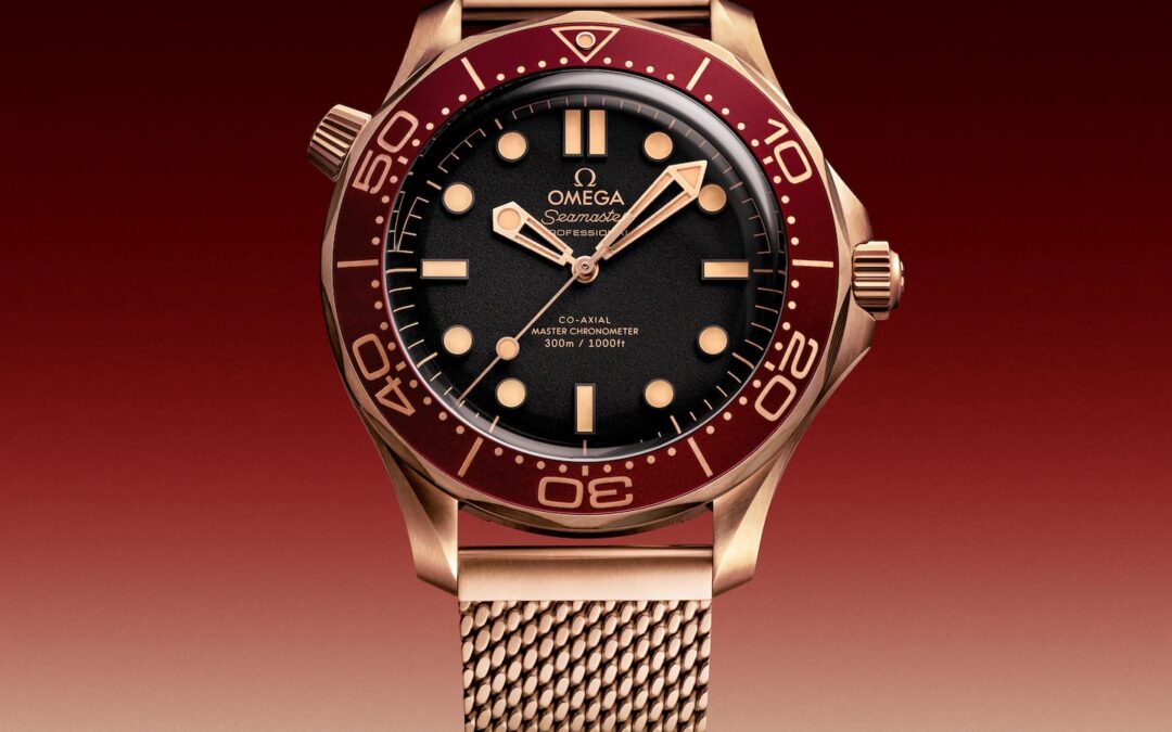 Omega Seamaster Diver 300M No-Date Bronze Gold Burgundy