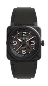 Bell & Ross BR 03 Skeleton Black Ceramic BR03A-BL-SKCE/SRB Frontal