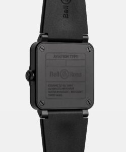 Bell & Ross BR 03 Skeleton Black Ceramic BR03A-BL-SKCE/SRB Trasera
