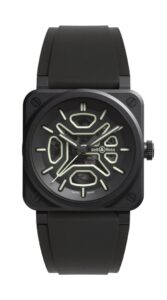 Bell & Ross BR 03 Skeleton Lum Ceramic BR03A-LM-SKCE/SRB Frontal