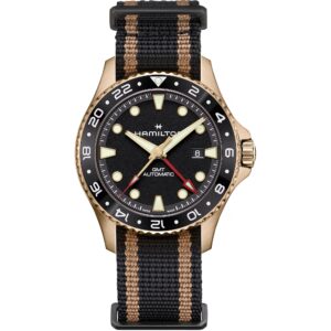Hamilton Khaki Navy Scuba automatic GMT 43mm H82565930 Frontal
