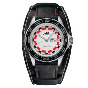 Mido Ocean Star Worldtimer M026.830.16.030.00 Frontal correa Bund