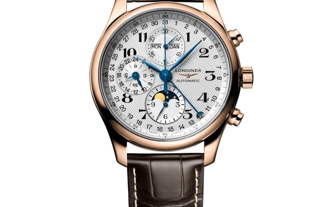 Longines Master Collection Chrono Moonphase en oro rosa